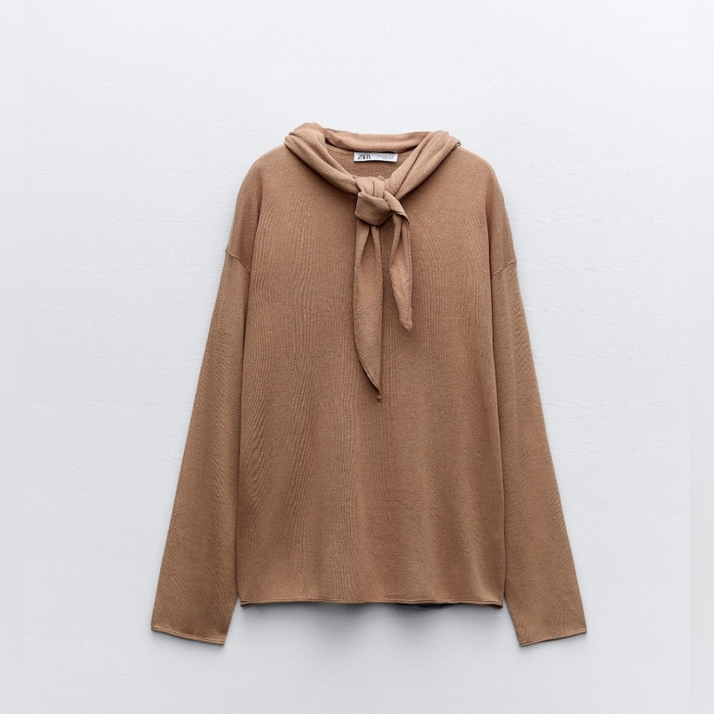 Elegant Tan Women's Sweater - Picture 5 of 9